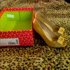 Tory Burch open toe wedge